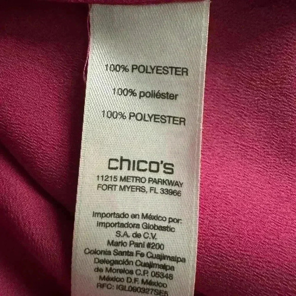 Chicos Women’s 2 US L Cold Shoulder Tunic Hidden Button Long Sleeve Blouse Top - Picture 9 of 11